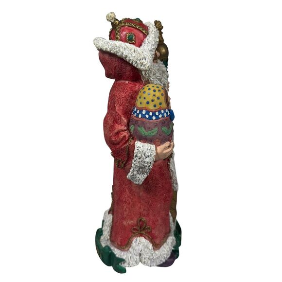 Santa's Magical Toyshop Grandfather Frost Russian Santa Matryoshka Gold Staff - Picture 9 of 14